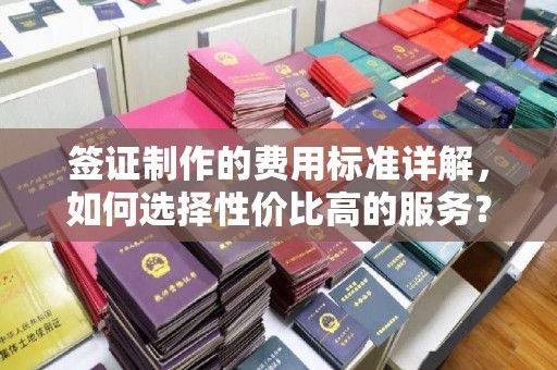 三芝签证制作的费用标准详解，如何选择性价比高的服务？